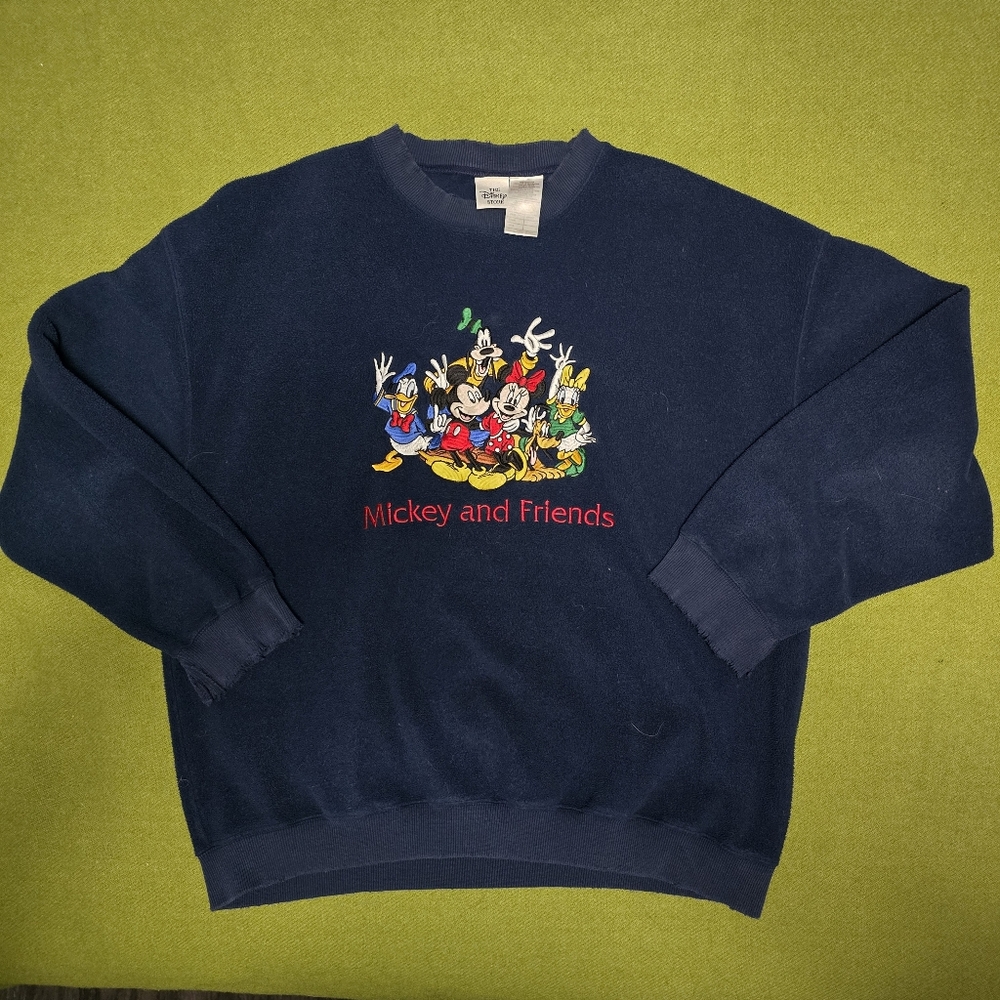 Disney Mickey and Friends Dark Blue Crewneck Sweater